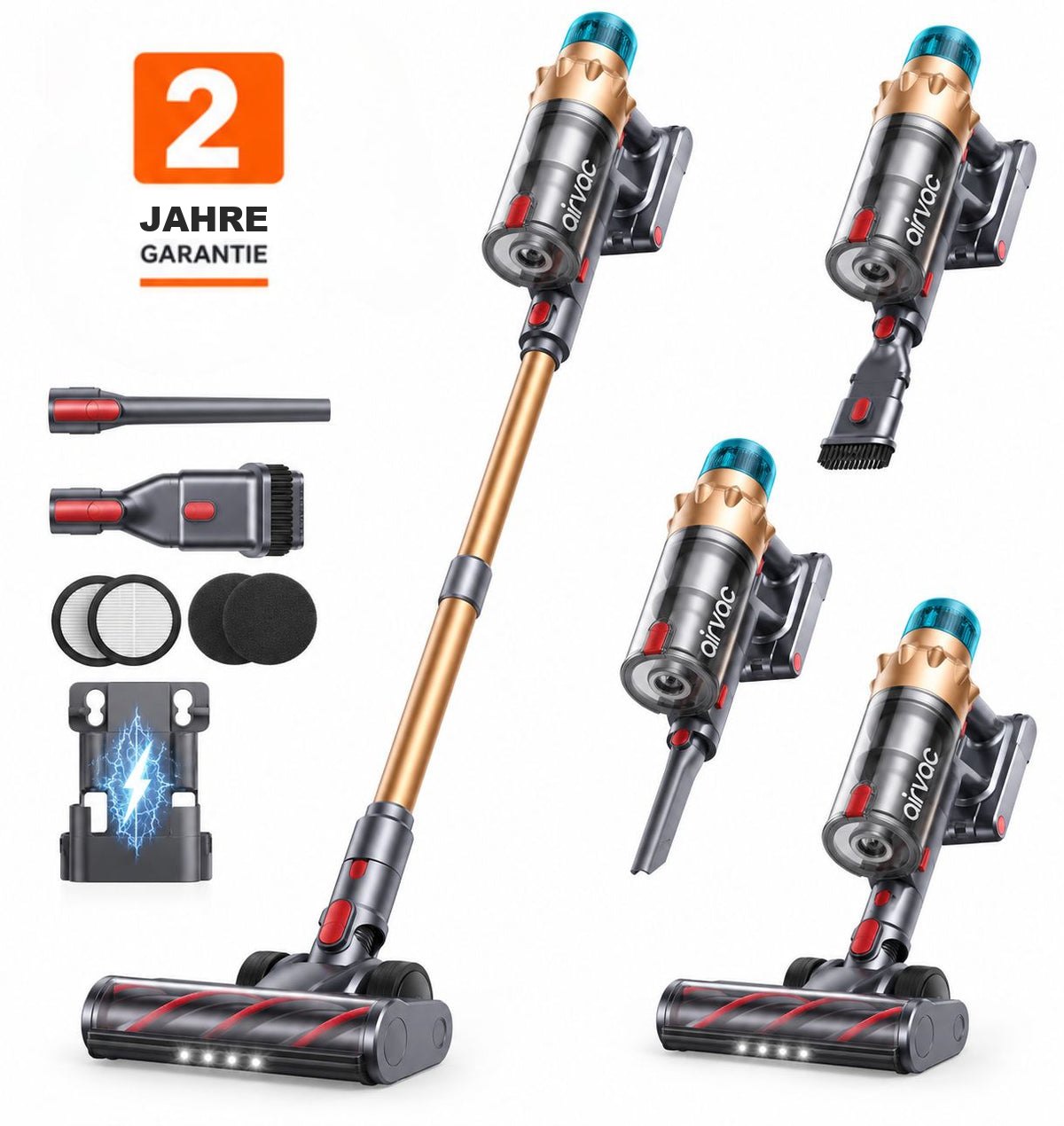 Airvac V18 Akku-Staubsauger mit Zubehör
